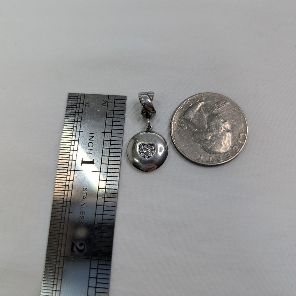 Vintage 925 Sterling Silver "Always In My Heart" Locket MA Charm - Fits Pandora - Picture 7 of 7